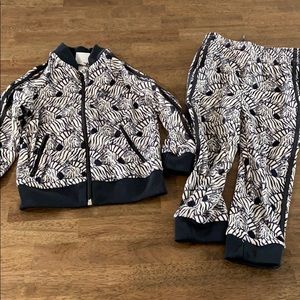 Toddler Adidas zebra track suit size 3t